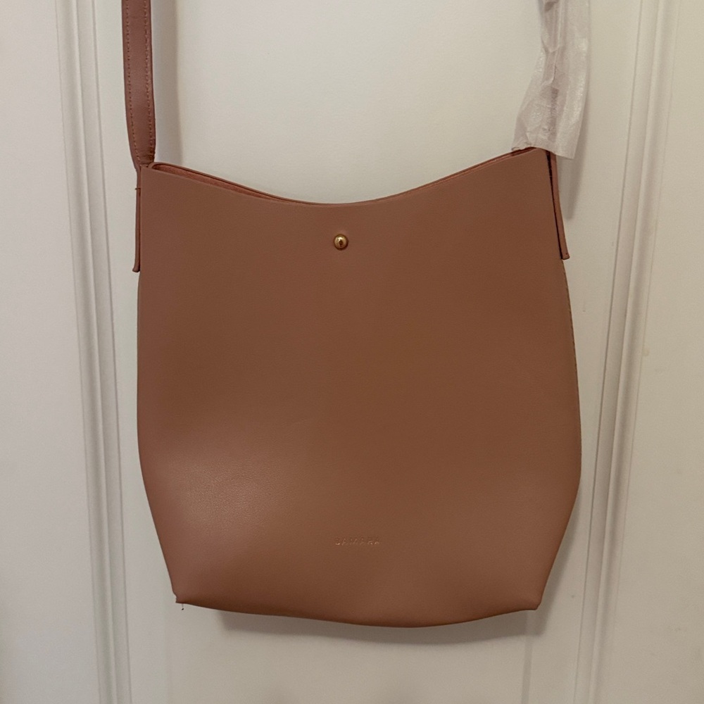 Pink Samara Vegan Leather Shoulder Bag NEW